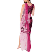 Breast Cancer Awareness Tank Maxi Dress Party Like A Survivor - Pink African Pattern - Wonder Print Shop