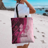 Breast Cancer Awareness Tote Bag Party Like A Survivor - Pink African Pattern - Wonder Print Shop