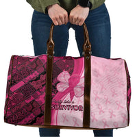 Breast Cancer Awareness Travel Bag Party Like A Survivor - Pink African Pattern - Wonder Print Shop