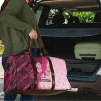 Breast Cancer Awareness Travel Bag Party Like A Survivor - Pink African Pattern - Wonder Print Shop