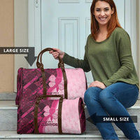 Breast Cancer Awareness Travel Bag Party Like A Survivor - Pink African Pattern - Wonder Print Shop
