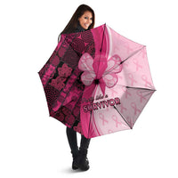 Breast Cancer Awareness Umbrella Party Like A Survivor - Pink African Pattern - Wonder Print Shop