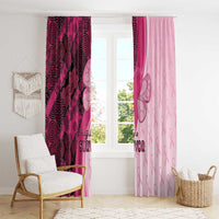 Breast Cancer Awareness Window Curtain Party Like A Survivor - Pink African Pattern - Wonder Print Shop