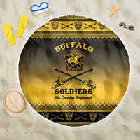 Buffalo Soldiers Christmas Beach Blanket 9th Cavalry Regiment - Wonder Print Shop