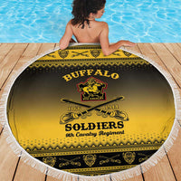 Buffalo Soldiers Christmas Beach Blanket 9th Cavalry Regiment - Wonder Print Shop