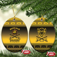 Buffalo Soldiers Christmas Ceramic Ornament 9th Cavalry Regiment - Wonder Print Shop