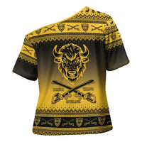 Buffalo Soldiers Christmas Cross Shoulder Shirt 9th Cavalry Regiment - Wonder Print Shop
