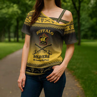 Buffalo Soldiers Christmas Cross Shoulder Shirt 9th Cavalry Regiment - Wonder Print Shop