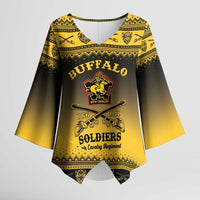 Buffalo Soldiers Christmas Kimono Sleeve Blouse 9th Cavalry Regiment - Wonder Print Shop