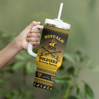 Buffalo Soldiers Christmas Tumbler With Handle 9th Cavalry Regiment - Wonder Print Shop