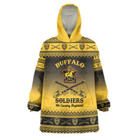 Buffalo Soldiers Christmas Wearable Blanket Hoodie 9th Cavalry Regiment - Wonder Print Shop
