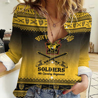 Buffalo Soldiers Christmas Women Casual Shirt 9th Cavalry Regiment - Wonder Print Shop