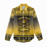 Buffalo Soldiers Christmas Women Casual Shirt 9th Cavalry Regiment - Wonder Print Shop