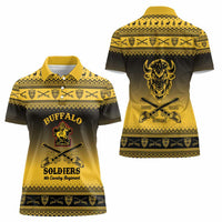 Buffalo Soldiers Christmas Women Polo Shirt 9th Cavalry Regiment - Wonder Print Shop