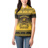 Buffalo Soldiers Christmas Women Polo Shirt 9th Cavalry Regiment - Wonder Print Shop