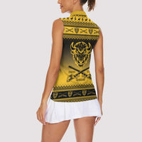 Buffalo Soldiers Christmas Women Sleeveless Polo Shirt 9th Cavalry Regiment - Wonder Print Shop