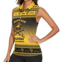 Buffalo Soldiers Christmas Women Sleeveless Polo Shirt 9th Cavalry Regiment - Wonder Print Shop