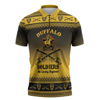 Buffalo Soldiers Christmas Zipper Polo Shirt 9th Cavalry Regiment - Wonder Print Shop