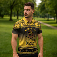 Buffalo Soldiers Christmas Zipper Polo Shirt 9th Cavalry Regiment - Wonder Print Shop