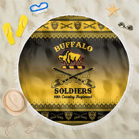 Buffalo Soldiers Christmas Beach Blanket 10th Cavalry Regiment - Wonder Print Shop