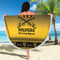 Buffalo Soldiers Christmas Beach Blanket 10th Cavalry Regiment - Wonder Print Shop