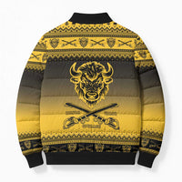 Buffalo Soldiers Christmas Bomber Puffer Jacket 10th Cavalry Regiment - Wonder Print Shop