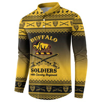 Buffalo Soldiers Christmas Button Sweatshirt 10th Cavalry Regiment - Wonder Print Shop