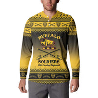 Buffalo Soldiers Christmas Button Sweatshirt 10th Cavalry Regiment - Wonder Print Shop