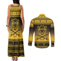 Buffalo Soldiers Christmas Couples Matching Tank Maxi Dress and Long Sleeve Button Shirt 10th Cavalry Regiment - Wonder Print Shop
