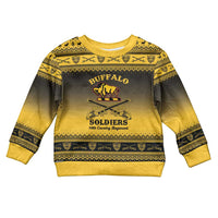 Buffalo Soldiers Christmas Kid Ugly Christmas Sweater 10th Cavalry Regiment - Wonder Print Shop
