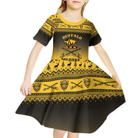 Buffalo Soldiers Christmas Kid Short Sleeve Dress 10th Cavalry Regiment - Wonder Print Shop