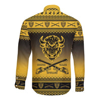 Buffalo Soldiers Christmas Long Sleeve Button Shirt 10th Cavalry Regiment - Wonder Print Shop