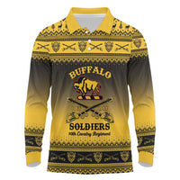 Buffalo Soldiers Christmas Long Sleeve Polo Shirt 10th Cavalry Regiment - Wonder Print Shop