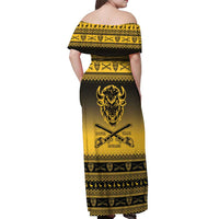 Buffalo Soldiers Christmas Off Shoulder Maxi Dress 10th Cavalry Regiment - Wonder Print Shop