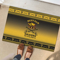 Buffalo Soldiers Christmas Rubber Doormat 10th Cavalry Regiment - Wonder Print Shop