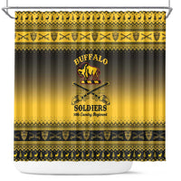 Buffalo Soldiers Christmas Shower Curtain 10th Cavalry Regiment - Wonder Print Shop