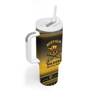 Buffalo Soldiers Christmas Tumbler With Handle 10th Cavalry Regiment - Wonder Print Shop
