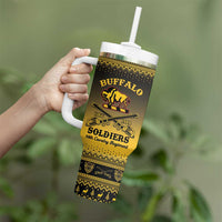 Buffalo Soldiers Christmas Tumbler With Handle 10th Cavalry Regiment - Wonder Print Shop