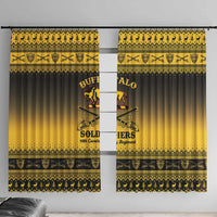 Buffalo Soldiers Christmas Window Curtain 10th Cavalry Regiment - Wonder Print Shop