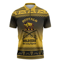 Buffalo Soldiers Christmas Zipper Polo Shirt 10th Cavalry Regiment - Wonder Print Shop