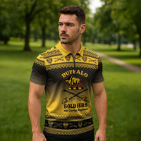 Buffalo Soldiers Christmas Zipper Polo Shirt 10th Cavalry Regiment - Wonder Print Shop