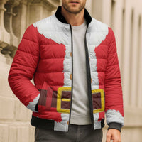 Santa Claus Costume Bomber Puffer Jacket Christmas Holiday Cosplay - Wonder Print Shop