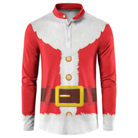 Santa Claus Costume Button Sweatshirt Christmas Holiday Cosplay - Wonder Print Shop