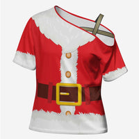 Santa Claus Costume Cross Shoulder Shirt Christmas Holiday Cosplay - Wonder Print Shop
