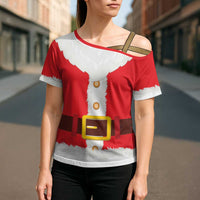 Santa Claus Costume Cross Shoulder Shirt Christmas Holiday Cosplay - Wonder Print Shop