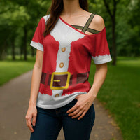 Santa Claus Costume Cross Shoulder Shirt Christmas Holiday Cosplay - Wonder Print Shop