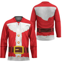 Santa Claus Costume Hockey Jersey Christmas Holiday Cosplay - Wonder Print Shop