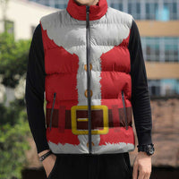 Santa Claus Costume Sleeveless Puffer Jacket Christmas Holiday Cosplay - Wonder Print Shop