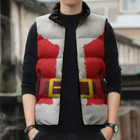 Santa Claus Costume Sleeveless Puffer Jacket Christmas Holiday Cosplay - Wonder Print Shop