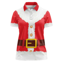 Santa Claus Costume Women Polo Shirt Christmas Holiday Cosplay - Wonder Print Shop